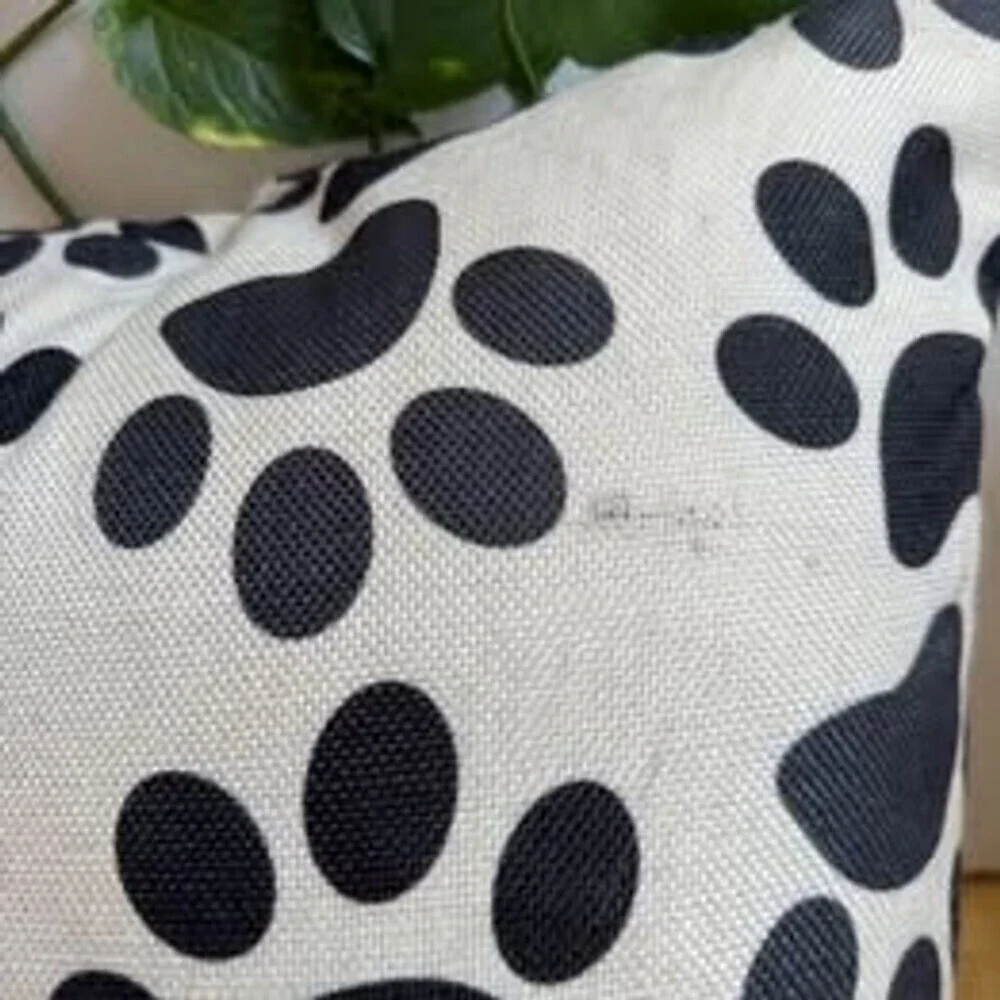 Pet Paw Print throw pillow